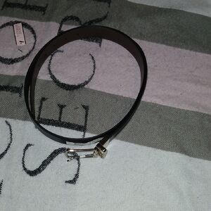 Coach Black Belt with Silver Buckle